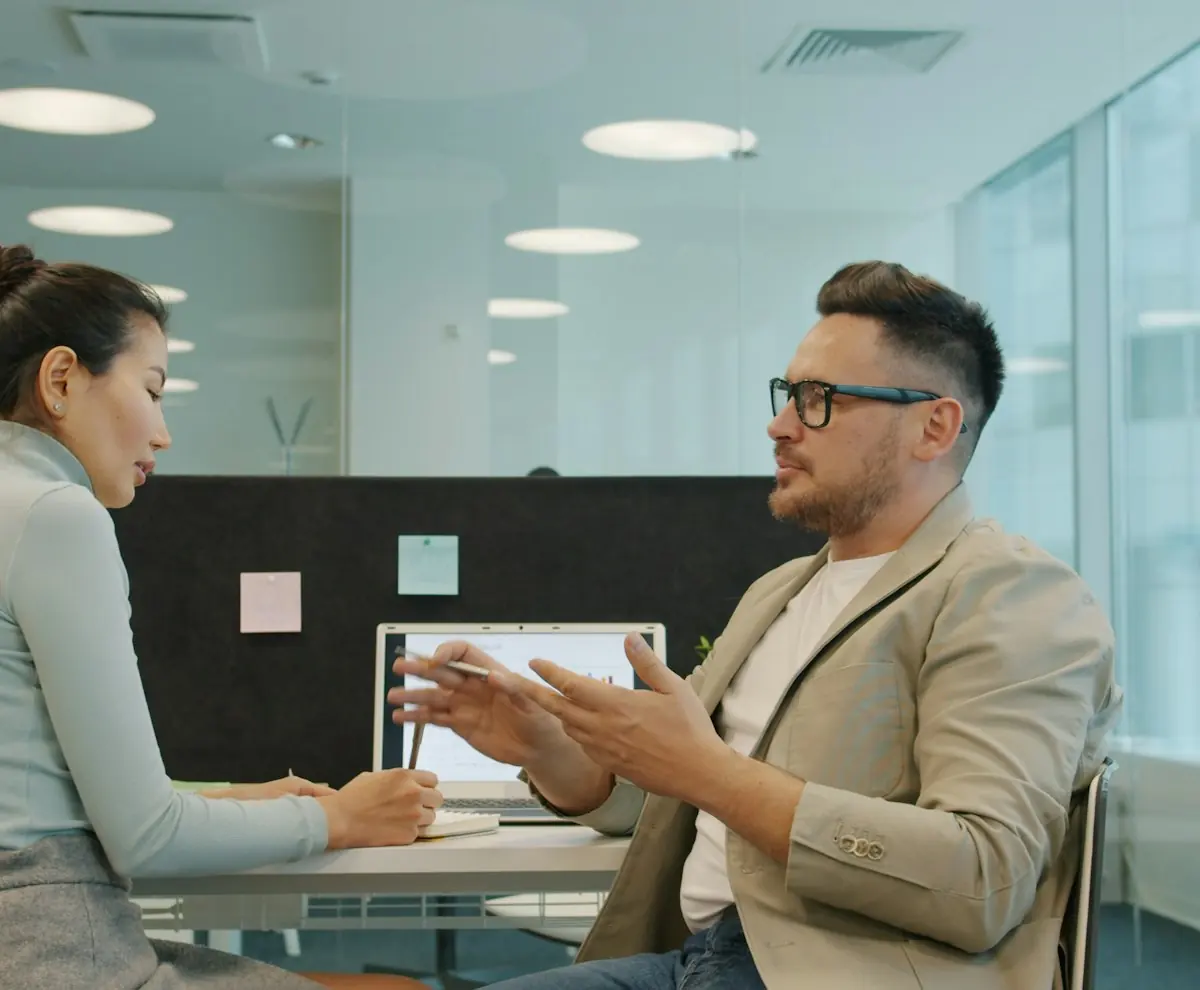 Client meeting in a modern office